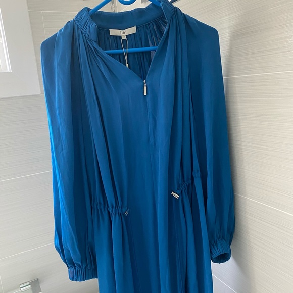 TIBI Runway Georgette Midi Drawstring Dress - Picture 5 of 8